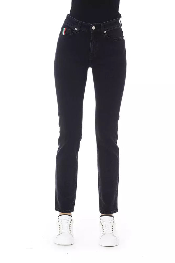 Black Cotton Women Jeans Baldinini Trend