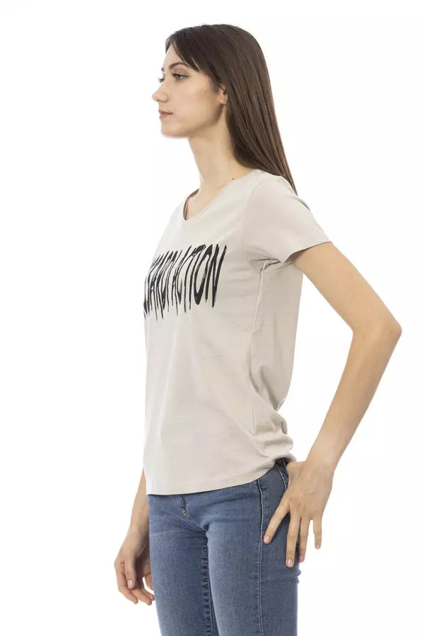 Beige Cotton Women Top Trussardi Action