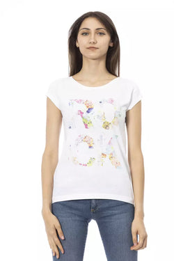 White Cotton Women Top Trussardi Action