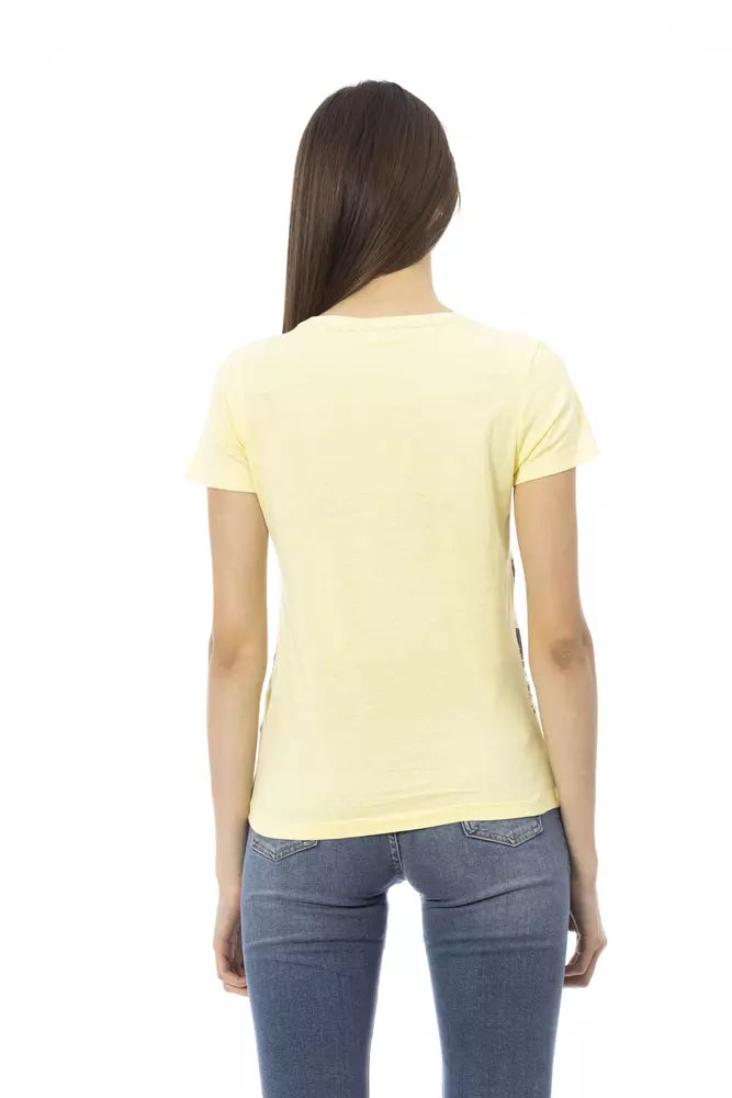 Yellow Cotton Women Top Trussardi Action