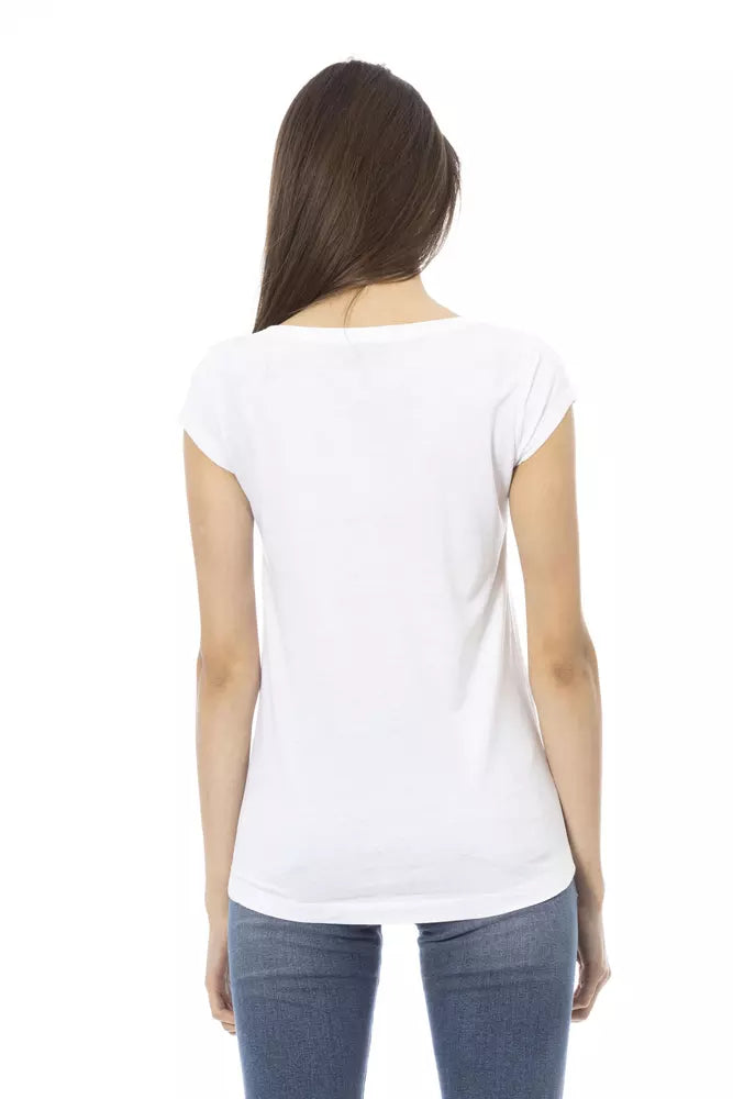 White Cotton Women Top Trussardi Action