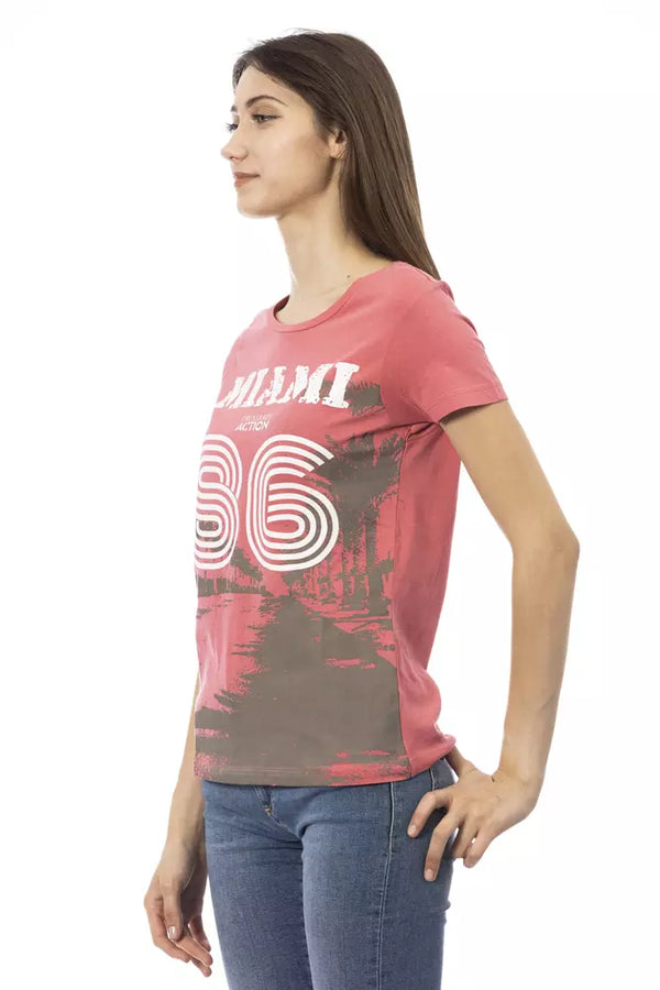 Pink Cotton Women Top Trussardi Action