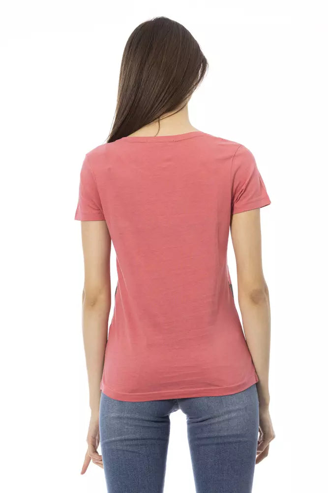 Pink Cotton Women Top Trussardi Action