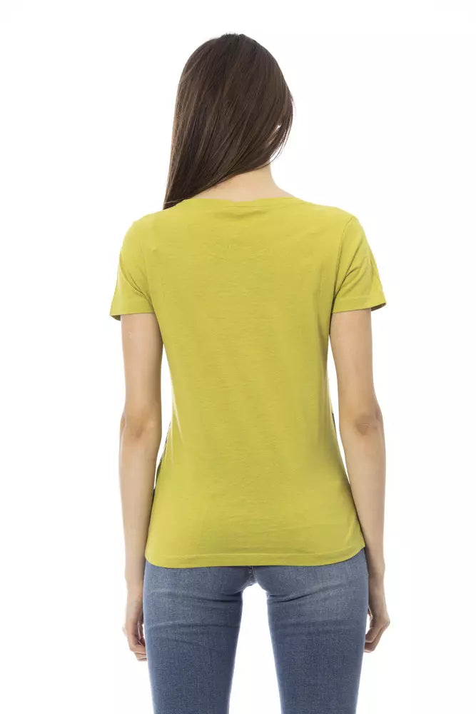 Green Cotton Women Top Trussardi Action