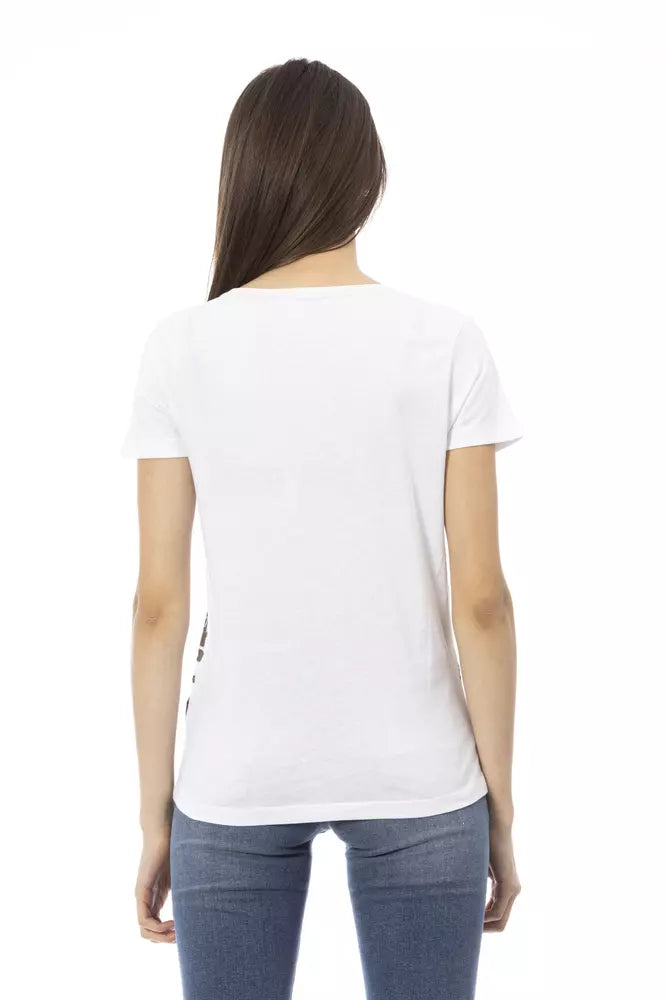 White Cotton Women Top Trussardi Action