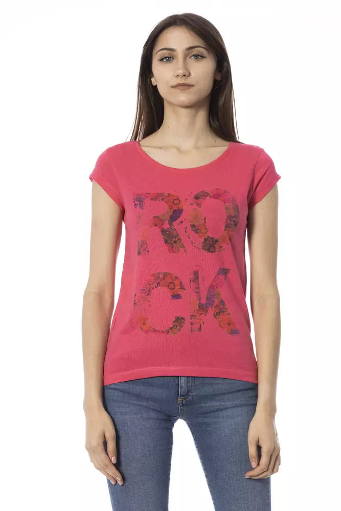 Pink Cotton Women Top Trussardi Action