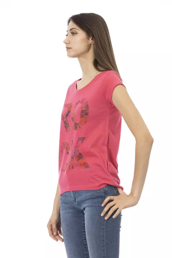 Pink Cotton Women Top Trussardi Action