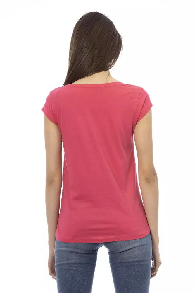 Pink Cotton Women Top Trussardi Action