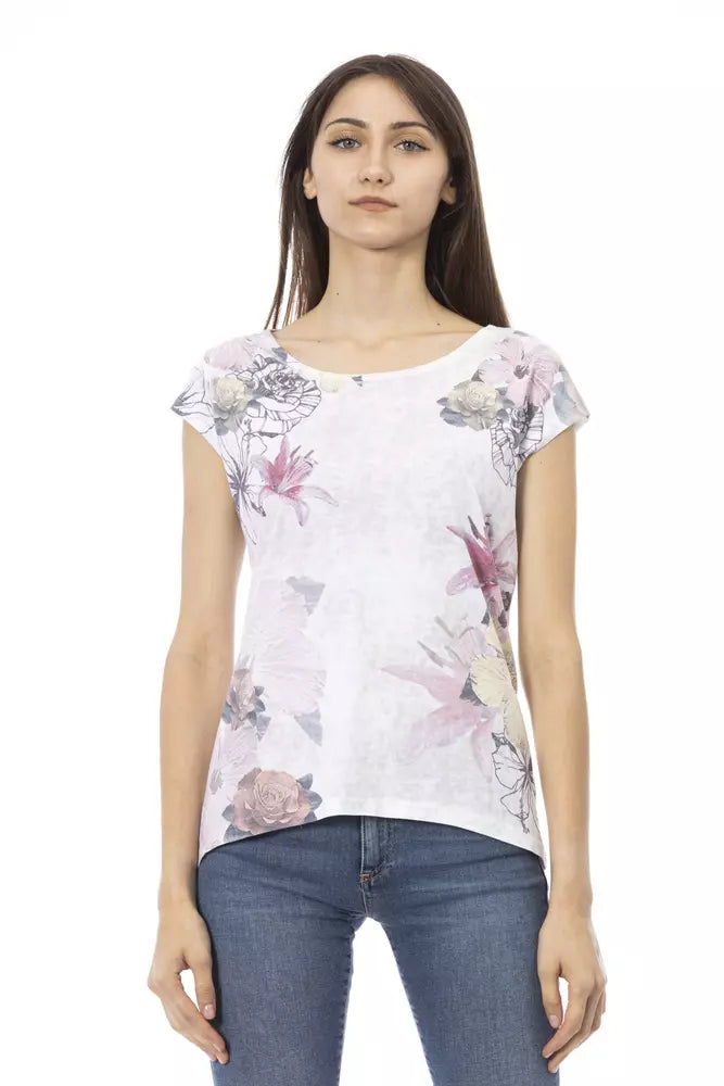 White Cotton Women Top Trussardi Action