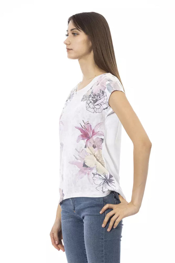 White Cotton Women Top Trussardi Action