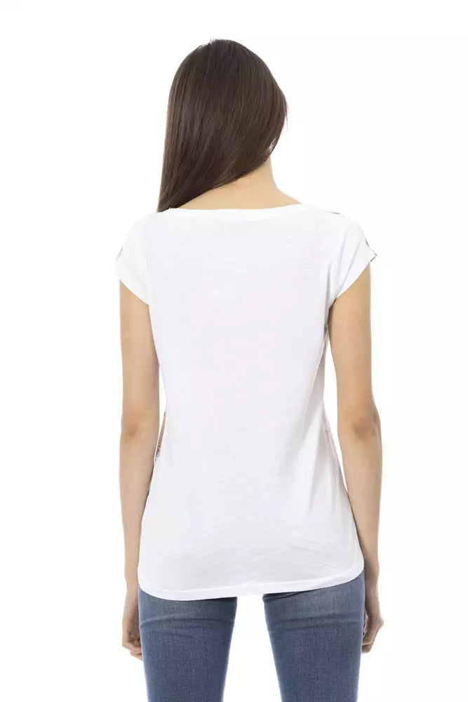 White Cotton Women Top Trussardi Action