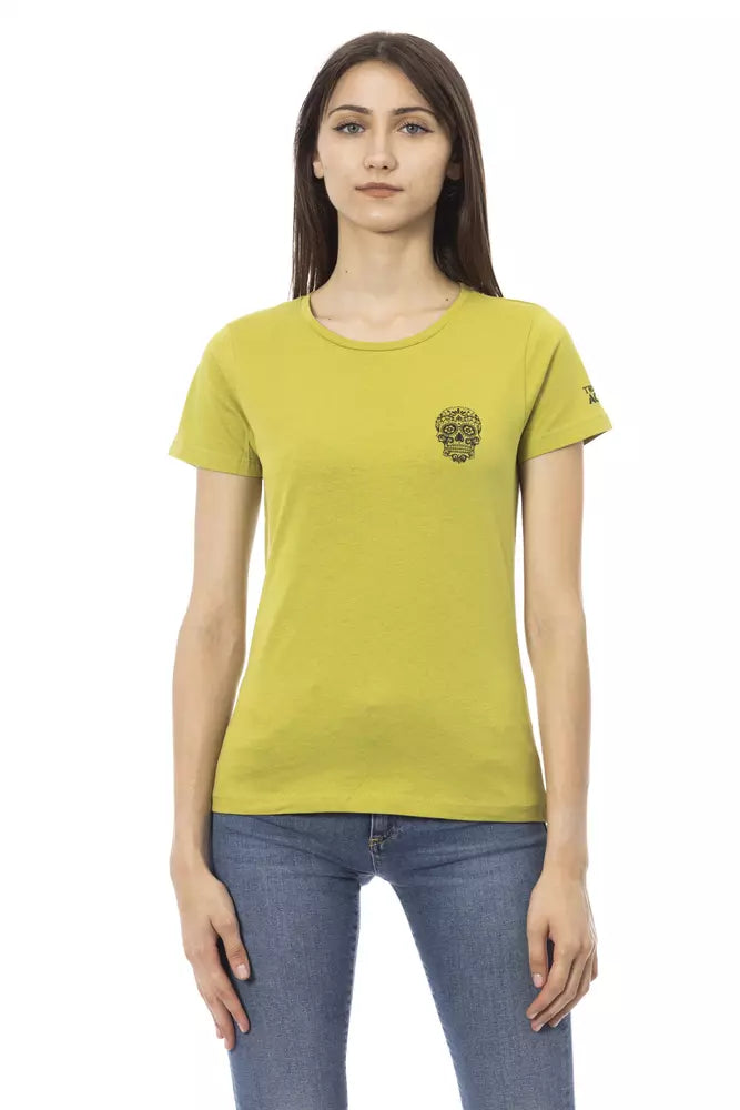 Green Cotton Women Top Trussardi Action