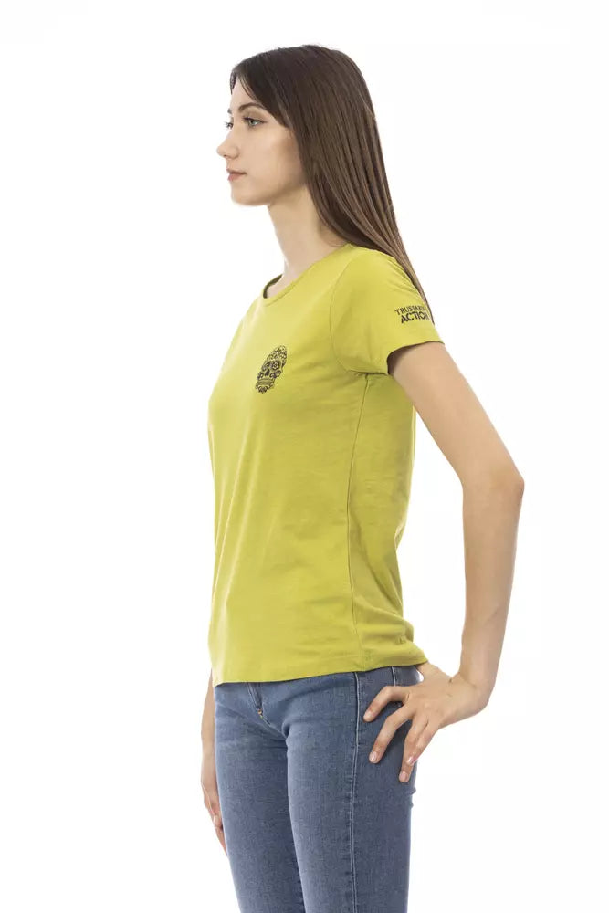 Green Cotton Women Top Trussardi Action