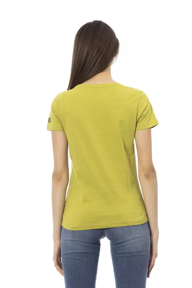 Green Cotton Women Top Trussardi Action