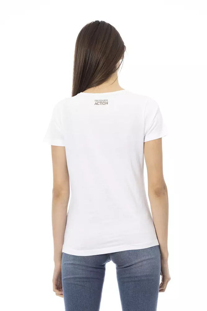 White Cotton Women's Top Trussardi Action