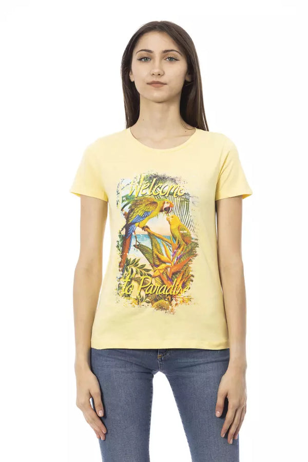 Yellow Cotton Women Top Trussardi Action