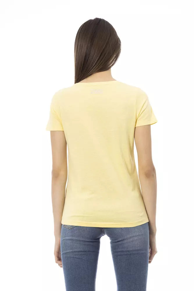 Yellow Cotton Women Top Trussardi Action