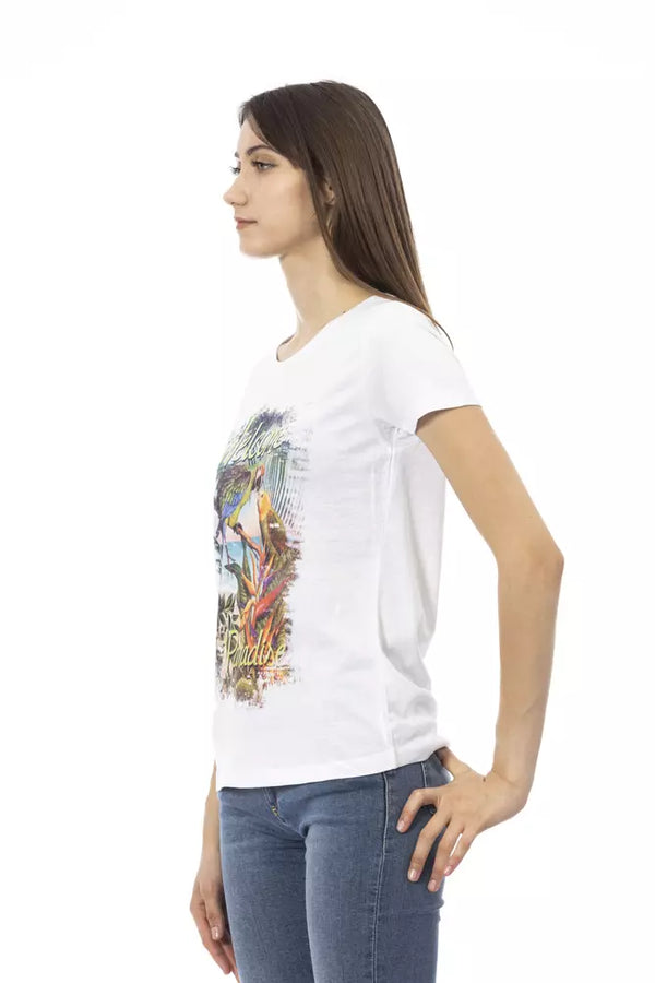 White Cotton Women Top Trussardi Action