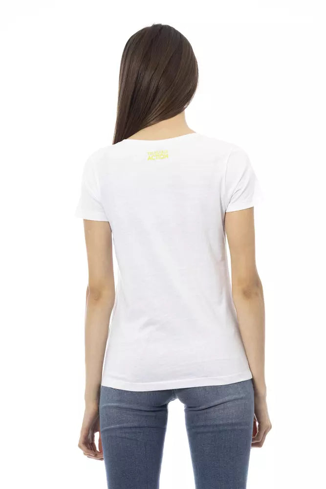 White Cotton Women Top Trussardi Action