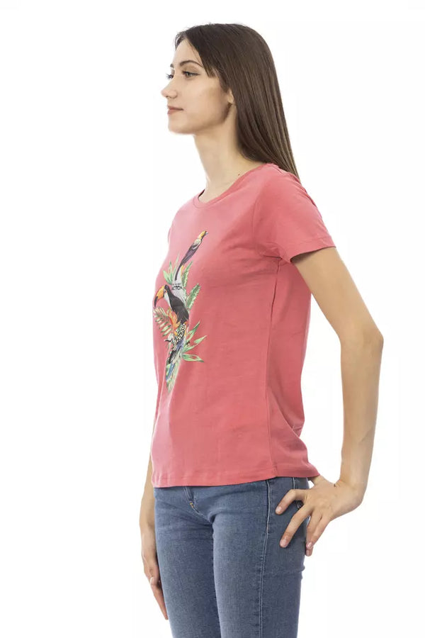 Pink Cotton Women Top Trussardi Action