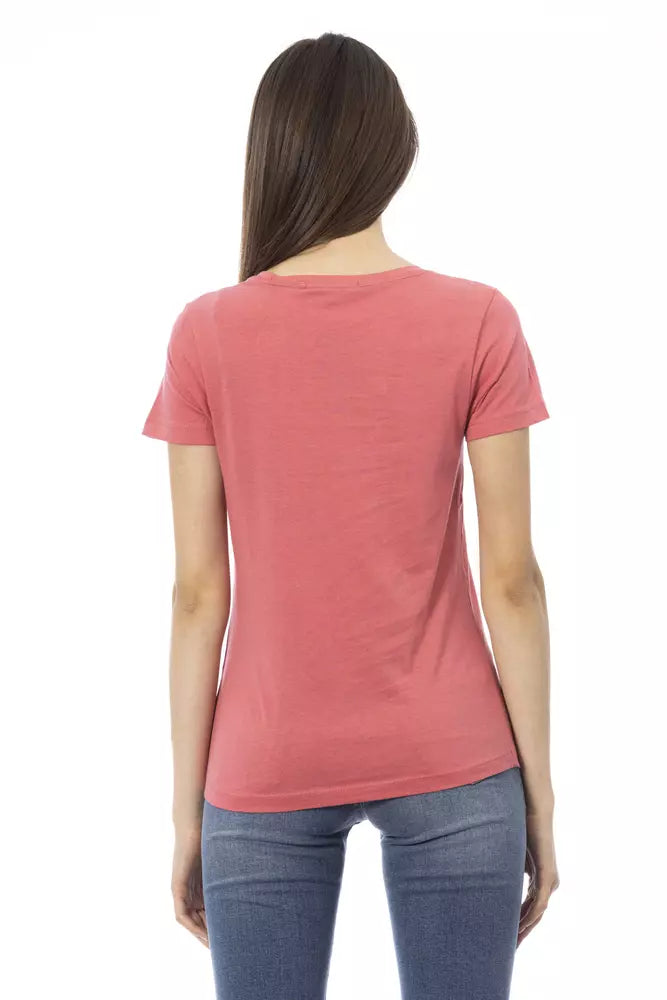 Pink Cotton Women Top Trussardi Action