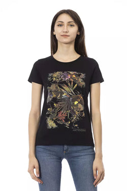 Black Cotton Women Top Trussardi Action