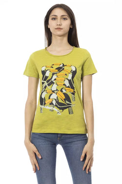 Green Cotton Women T-Shirt Trussardi Action