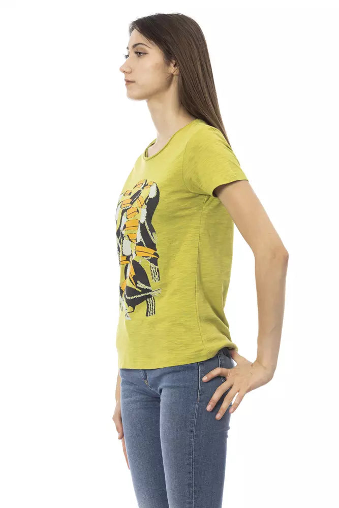 Green Cotton Women T-Shirt Trussardi Action