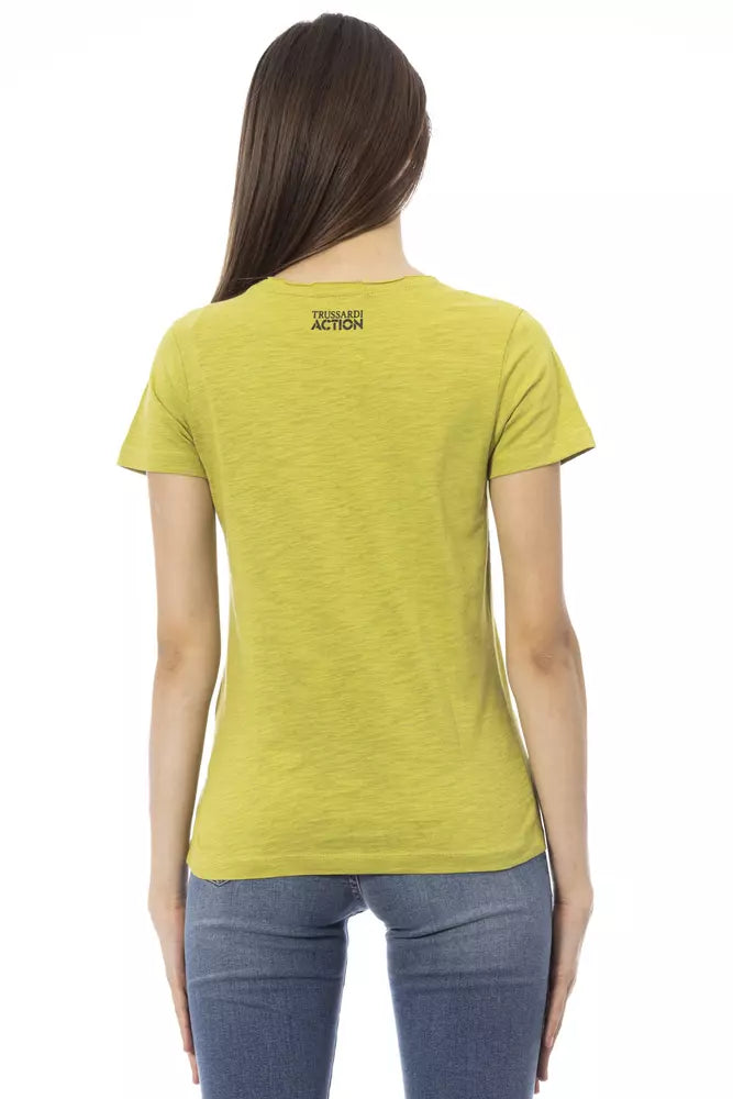 Green Cotton Women T-Shirt Trussardi Action