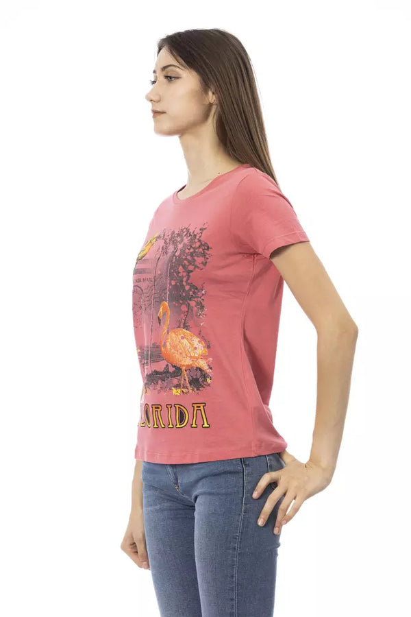 Pink Cotton Women Top Trussardi Action