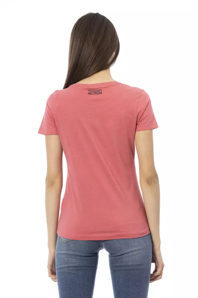 Pink Cotton Women Top Trussardi Action