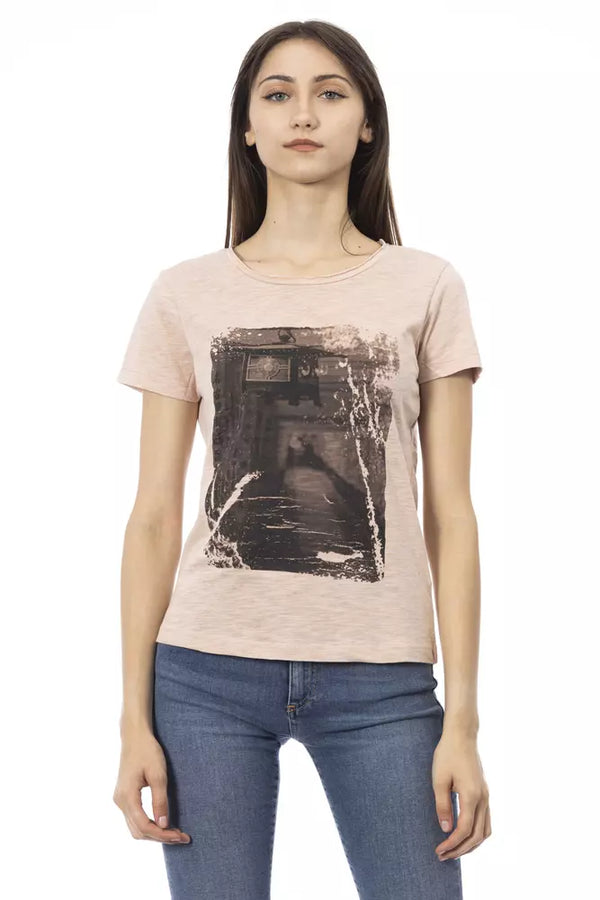 Pink Cotton Women Top Trussardi Action