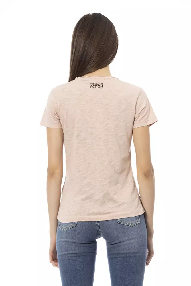 Pink Cotton Women Top Trussardi Action