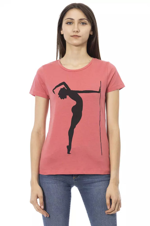 Pink Cotton Women Top Trussardi Action