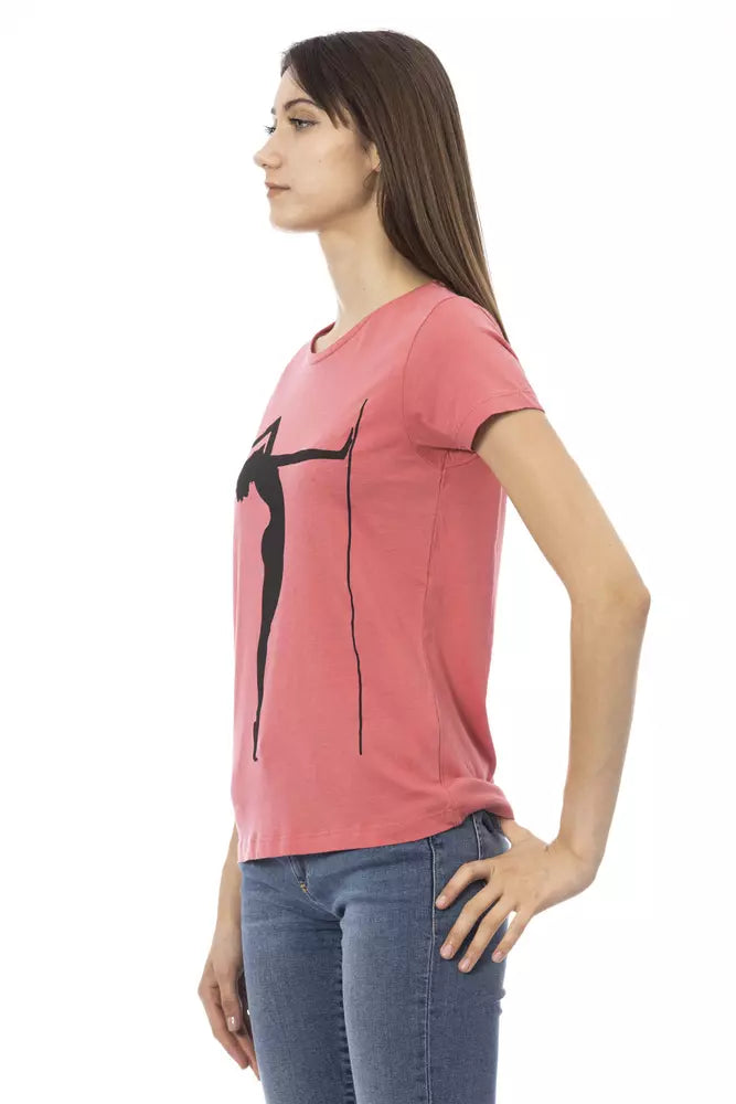 Pink Cotton Women Top Trussardi Action