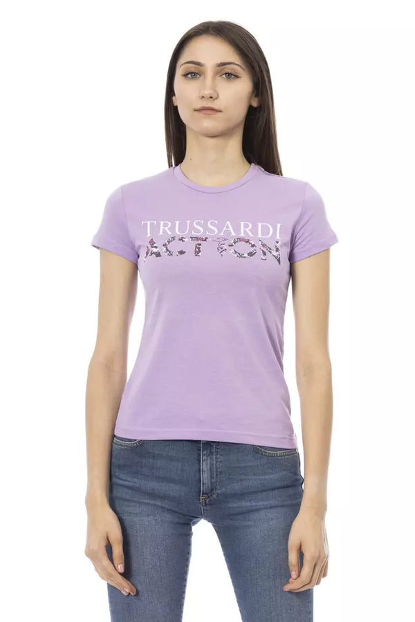 Purple Cotton Women Top Trussardi Action