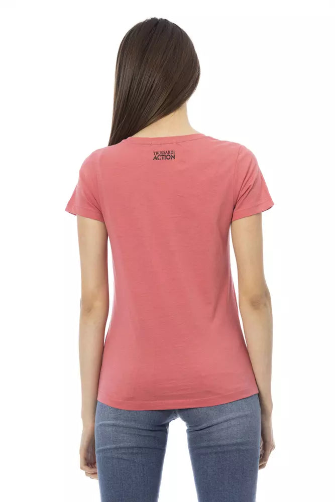 Pink Cotton Women Top Trussardi Action