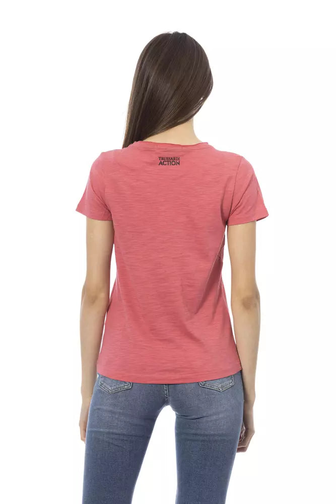 Pink Cotton Women Top Trussardi Action