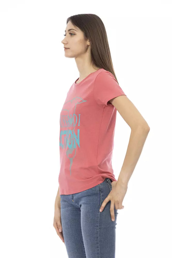 Pink Cotton Women Top Trussardi Action