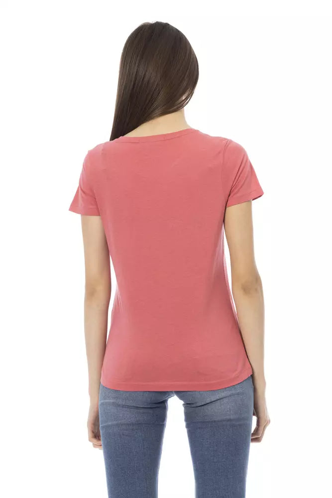 Pink Cotton Women Top Trussardi Action