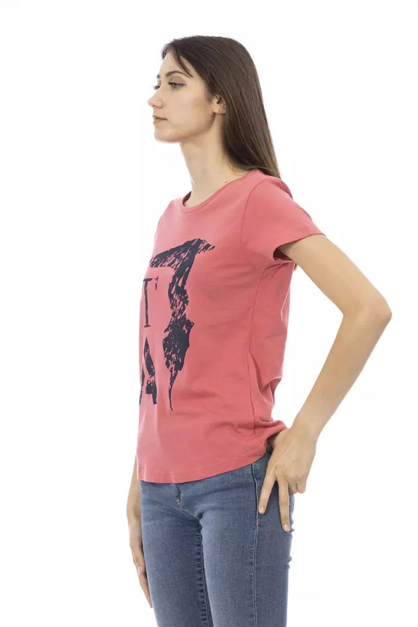 Pink Cotton Women Top Trussardi Action