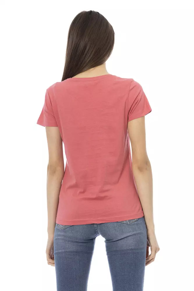 Pink Cotton Women Top Trussardi Action