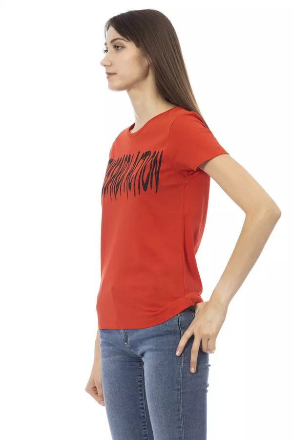 Red Cotton Women Top Trussardi Action