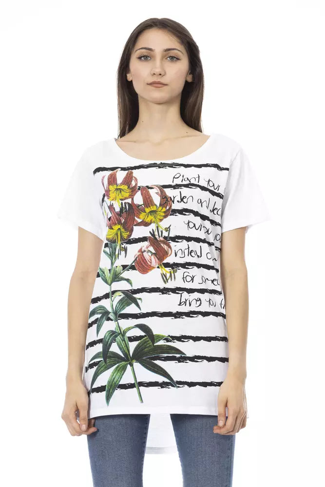 White Cotton Women Top Trussardi Action