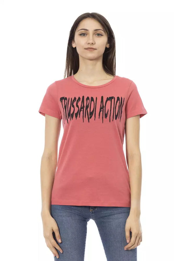 Pink Cotton Women Top Trussardi Action