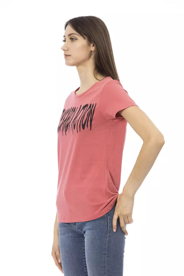 Pink Cotton Women Top Trussardi Action