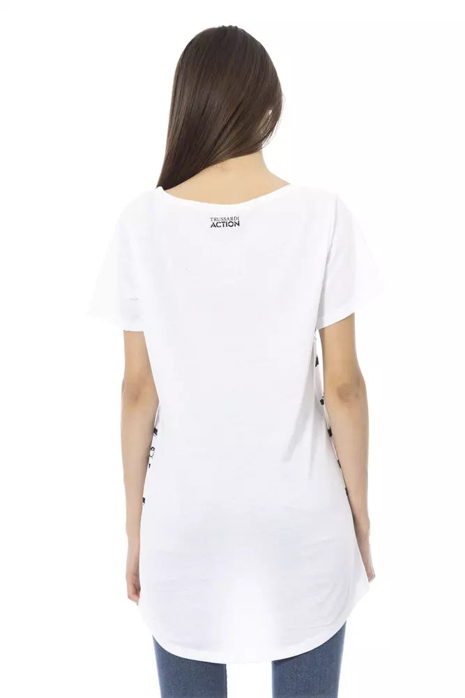 White Cotton Women Top Trussardi Action