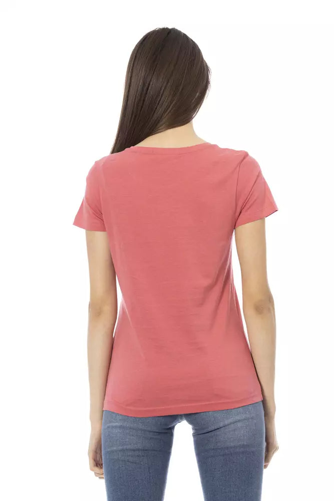 Pink Cotton Women Top Trussardi Action