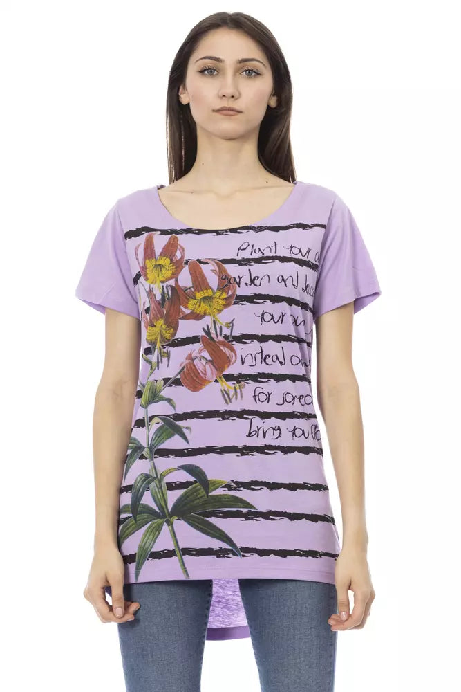 Purple Cotton Women Top Trussardi Action