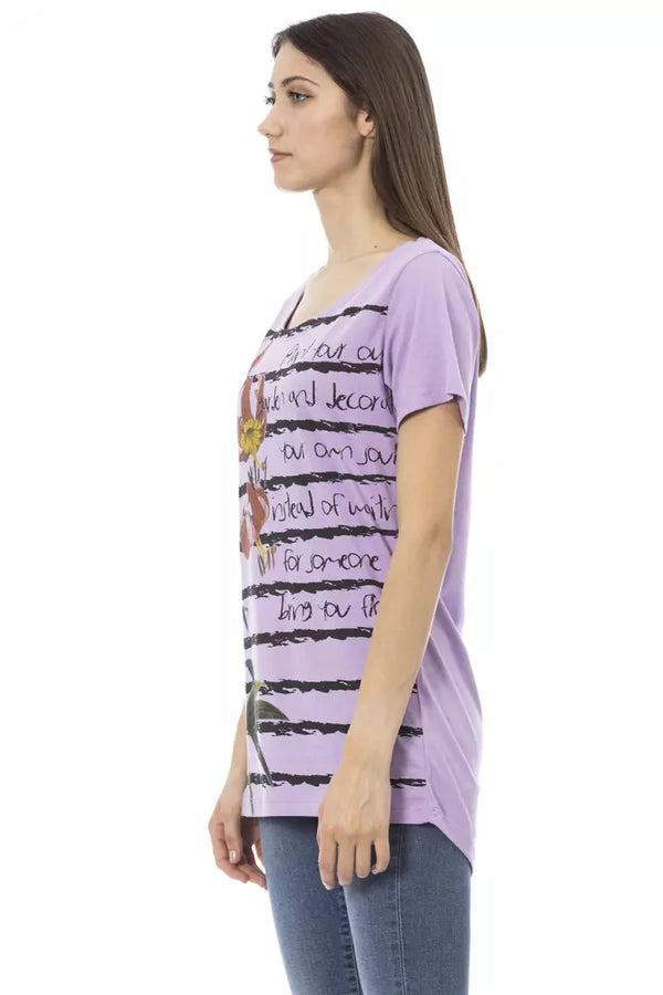 Purple Cotton Women Top Trussardi Action